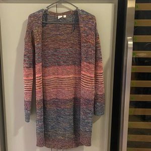 Gap Long Multicolored Cardigan in XS
